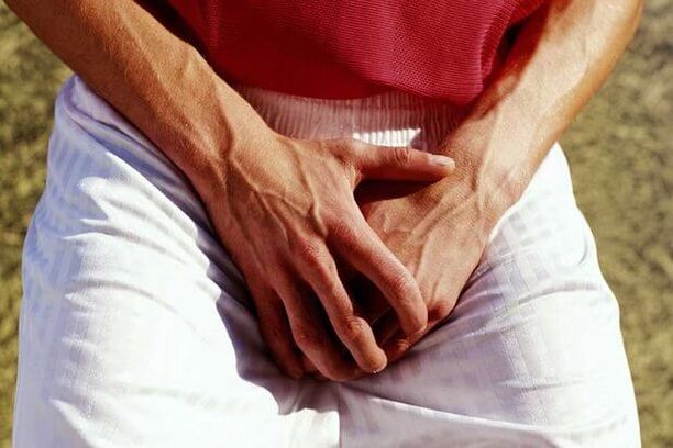 Dolore ai testicoli di un uomo